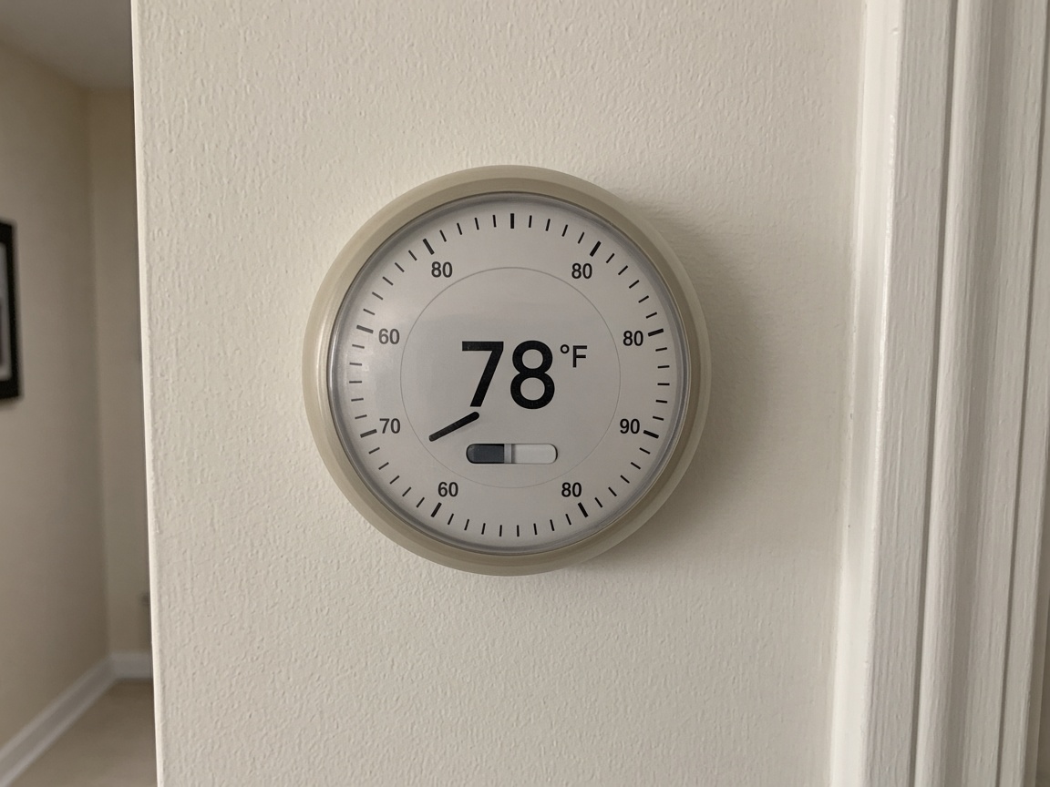 Wall thermostat during a short-cycling AC call
